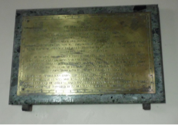 Widecombe WW1: Memorial Plaque St John the Baptist Church Leusdon. Photograph copyright David Ashman