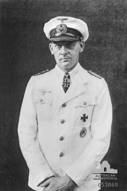 Korvettenkapitan T.A. Detmers (Source: Australian War Museum AWM.gov)