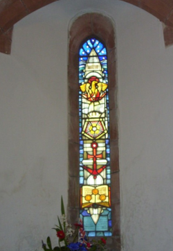 Memorial Window to crew of HMS Glorious. St Peters Church Martindale, Cumbria (Photo Stewart Nicholson)